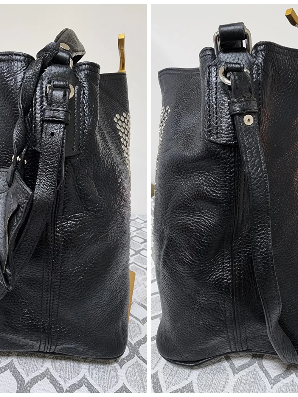 Burberry Studded Susanna Shoulder Bag Black